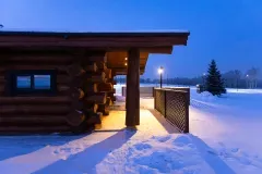 Отдельно стоящая баня-сруб